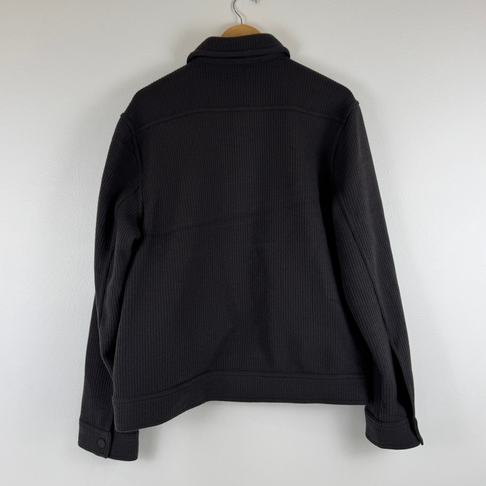 Mode of One Mens Ribbed Knit Snap Front Jacket Jet Grey‎ 100194421MN Medium NWT - Picture 2 of 14